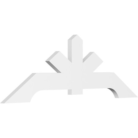 Ekena Millwork Vanguard Architectural Grade PVC Gable Bracket, 72"W x 24"H x 2"D x 6"F, 8/12 Pitch GBP072X24X0206VAN00